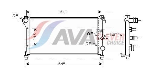 Radiateur moteur (Radiateur de refroidissement) AVA Deutschland GmbH ref. FTA2292