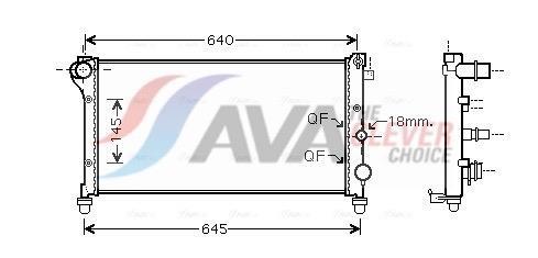 Radiateur moteur (Radiateur de refroidissement) AVA Deutschland GmbH ref. FTA2295