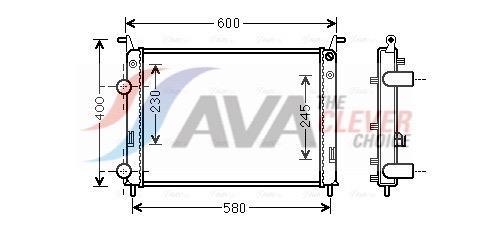 Radiateur moteur (Radiateur de refroidissement) AVA Deutschland GmbH ref. FTA2336