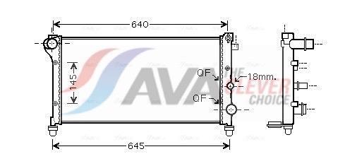Radiateur moteur (Radiateur de refroidissement) AVA Deutschland GmbH ref. FTA2379