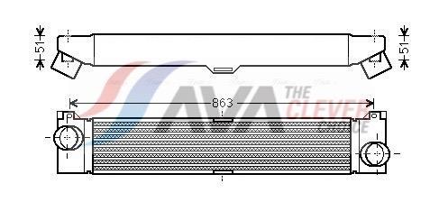 Intercooler, échangeur (Refroidisseur d'air) AVA Deutschland GmbH ref. FTA4360