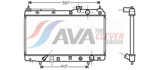 Radiateur moteur (Radiateur de refroidissement) AVA Deutschland GmbH ref. HDA2104