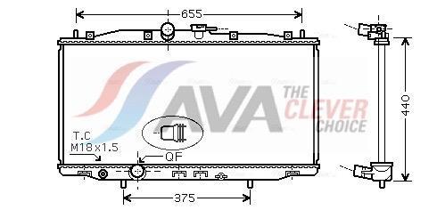 Radiateur moteur (Radiateur de refroidissement) AVA Deutschland GmbH ref. HD2170