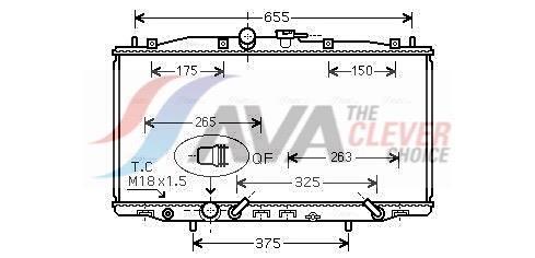 Radiateur moteur (Radiateur de refroidissement) AVA Deutschland GmbH ref. HD2177