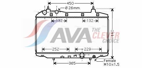 Radiateur moteur (Radiateur de refroidissement) AVA Deutschland GmbH ref. HD2188