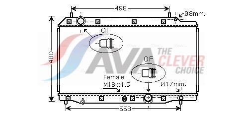 Radiateur moteur (Radiateur de refroidissement) AVA Deutschland GmbH ref. HD2215