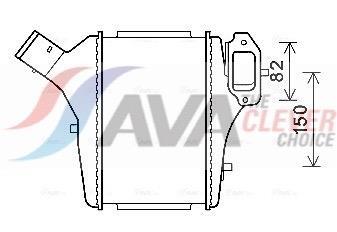 Intercooler, échangeur (Refroidisseur d'air) AVA Deutschland GmbH HD4286