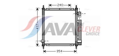 Condenseur, climatisation (Radiateur de climatisation) AVA Deutschland GmbH ref. HD5197D