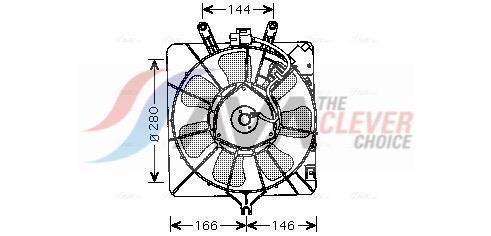 Ventilateur de refroidissement du moteur (Motoventilateur) AVA Deutschland GmbH HD7535
