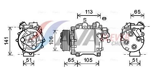 Compressor de climatização AVA Deutschland GmbH ref. HDAK263