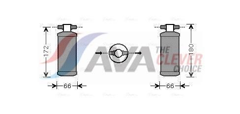 Filtre déshydrateur du circuit de climatisation AVA Deutschland GmbH ref. HDD184