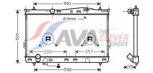 Radiateur moteur (Radiateur de refroidissement) AVA Deutschland GmbH ref. HY2077