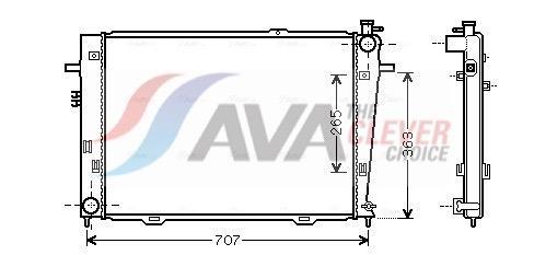 Radiateur moteur (Radiateur de refroidissement) AVA Deutschland GmbH ref. HY2126
