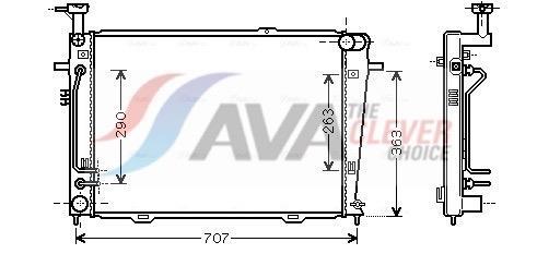 Radiateur moteur (Radiateur de refroidissement) AVA Deutschland GmbH ref. HY2130