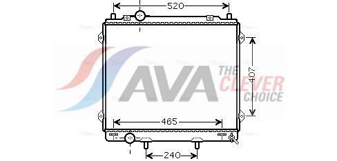 Radiateur moteur (Radiateur de refroidissement) AVA Deutschland GmbH ref. HY2163