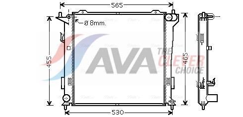Radiateur moteur (Radiateur de refroidissement) AVA Deutschland GmbH ref. HY2181