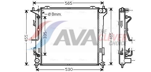 Radiateur moteur (Radiateur de refroidissement) AVA Deutschland GmbH ref. HY2182