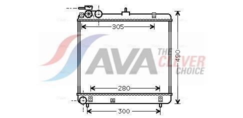 Radiateur moteur (Radiateur de refroidissement) AVA Deutschland GmbH ref. HY2192