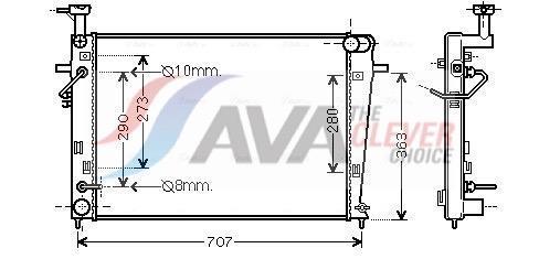 Radiateur moteur (Radiateur de refroidissement) AVA Deutschland GmbH ref. HY2211