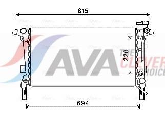 Radiateur moteur (Radiateur de refroidissement) AVA Deutschland GmbH ref. HY2242