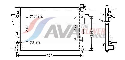 Radiateur moteur (Radiateur de refroidissement) AVA Deutschland GmbH ref. HY2247