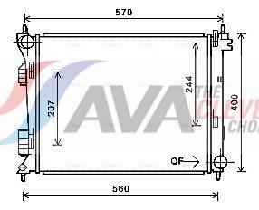 Radiateur moteur (Radiateur de refroidissement) AVA Deutschland GmbH ref. HY2274