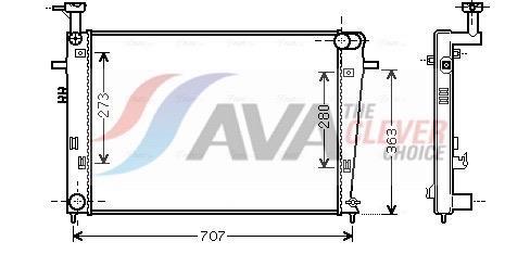 Radiateur moteur (Radiateur de refroidissement) AVA Deutschland GmbH ref. HY2275