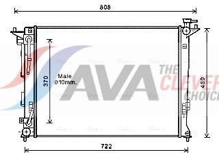 Radiateur moteur (Radiateur de refroidissement) AVA Deutschland GmbH ref. HY2283