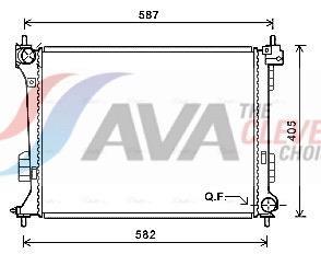 Radiateur moteur (Radiateur de refroidissement) AVA Deutschland GmbH ref. HY2302
