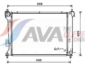 Radiateur moteur (Radiateur de refroidissement) AVA Deutschland GmbH ref. HY2309