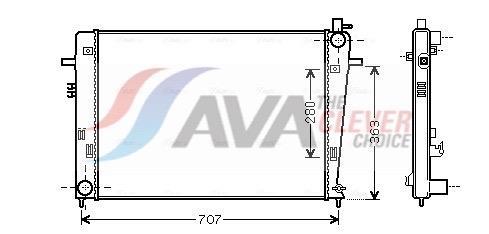 Radiateur moteur (Radiateur de refroidissement) AVA Deutschland GmbH ref. HY2328