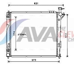 Radiateur moteur (Radiateur de refroidissement) AVA Deutschland GmbH ref. HY2339