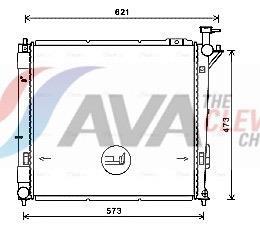 Radiateur moteur (Radiateur de refroidissement) AVA Deutschland GmbH ref. HY2346