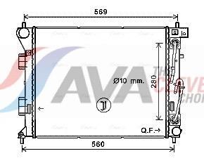 Radiateur moteur (Radiateur de refroidissement) AVA Deutschland GmbH ref. HY2351