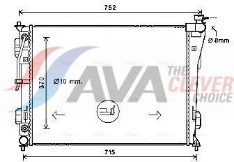 Radiateur moteur (Radiateur de refroidissement) AVA Deutschland GmbH ref. HY2423