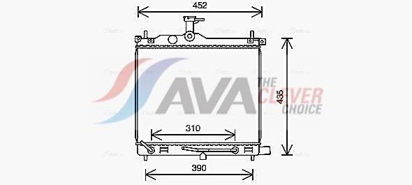 Radiateur moteur (Radiateur de refroidissement) AVA Deutschland GmbH ref. HY2454