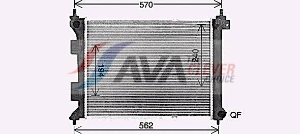 Radiateur moteur (Radiateur de refroidissement) AVA Deutschland GmbH ref. HY2479