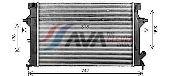 Radiateur moteur (Radiateur de refroidissement) AVA Deutschland GmbH HY2595