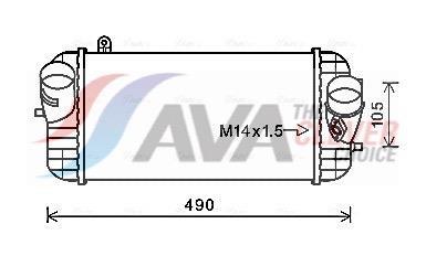 Intercooler permutador ar-ar AVA Deutschland GmbH ref. HY4326