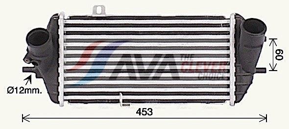 Intercooler, échangeur (Refroidisseur d'air) AVA Deutschland GmbH ref. HY4468