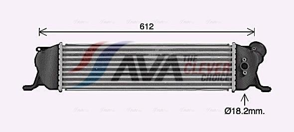 Intercooler, échangeur (Refroidisseur d'air) AVA Deutschland GmbH ref. HY4489