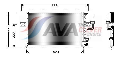 Condenseur, climatisation (Radiateur de climatisation) AVA Deutschland GmbH ref. HY5045