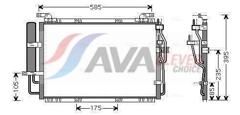 Condenseur, climatisation (Radiateur de climatisation) AVA Deutschland GmbH HY5091D