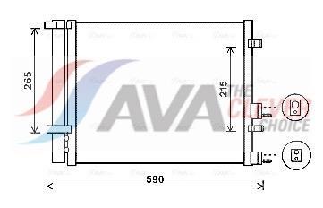 Condenseur, climatisation (Radiateur de climatisation) AVA Deutschland GmbH ref. HY5249D