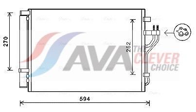 Condenseur, climatisation (Radiateur de climatisation) AVA Deutschland GmbH ref. HY5280D