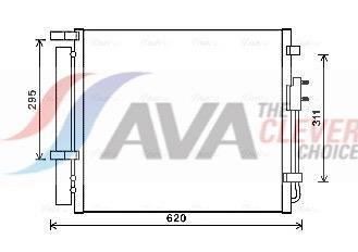 Condenseur, climatisation (Radiateur de climatisation) AVA Deutschland GmbH HY5343D