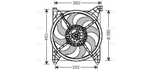 Ventilateur de refroidissement du moteur (Motoventilateur) AVA Deutschland GmbH HY7505