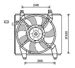 Ventilateur de refroidissement du moteur (Motoventilateur) AVA Deutschland GmbH HY7512