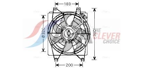 Ventilateur de refroidissement du moteur (Motoventilateur) AVA Deutschland GmbH HY7522