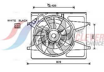 Ventilateur de refroidissement du moteur (Motoventilateur) AVA Deutschland GmbH HY7530